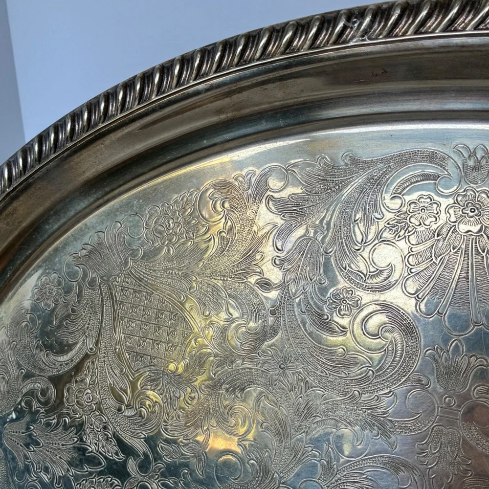 Towle Tray Silverplate Formal Dining Tea Victorian Style Grandmillenial Butler